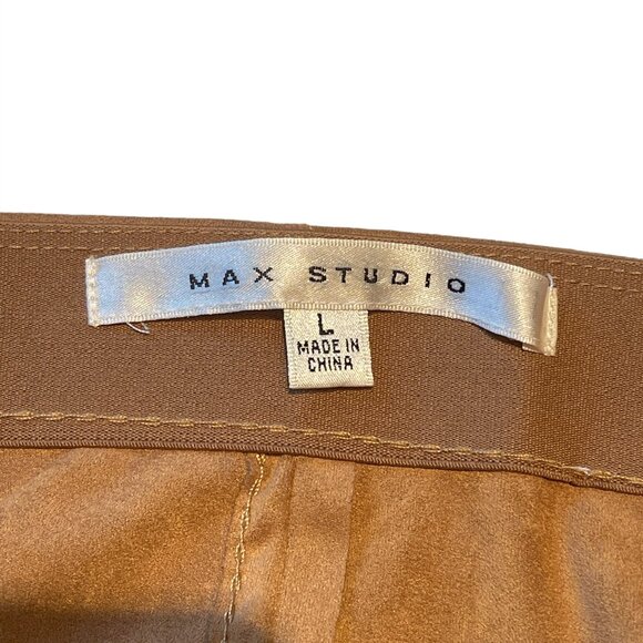 Max Studio faux suede elasticized waist mini skirt size L - Picture 6 of 6